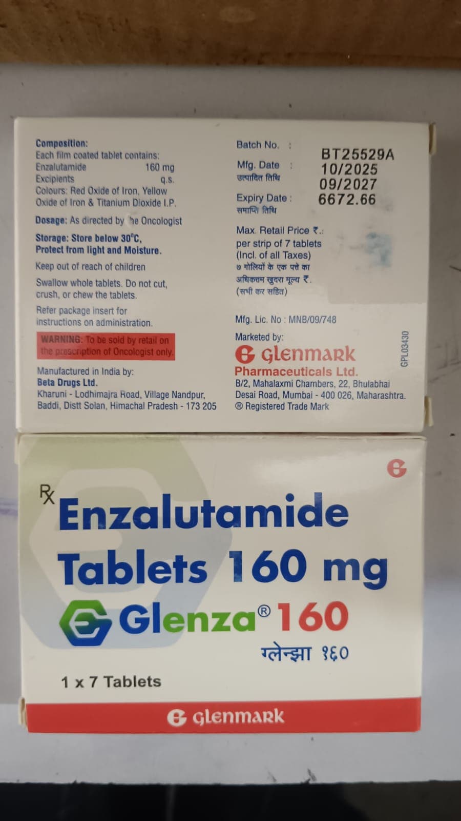 ENZALUTAMIDE TABLETS 160 mg