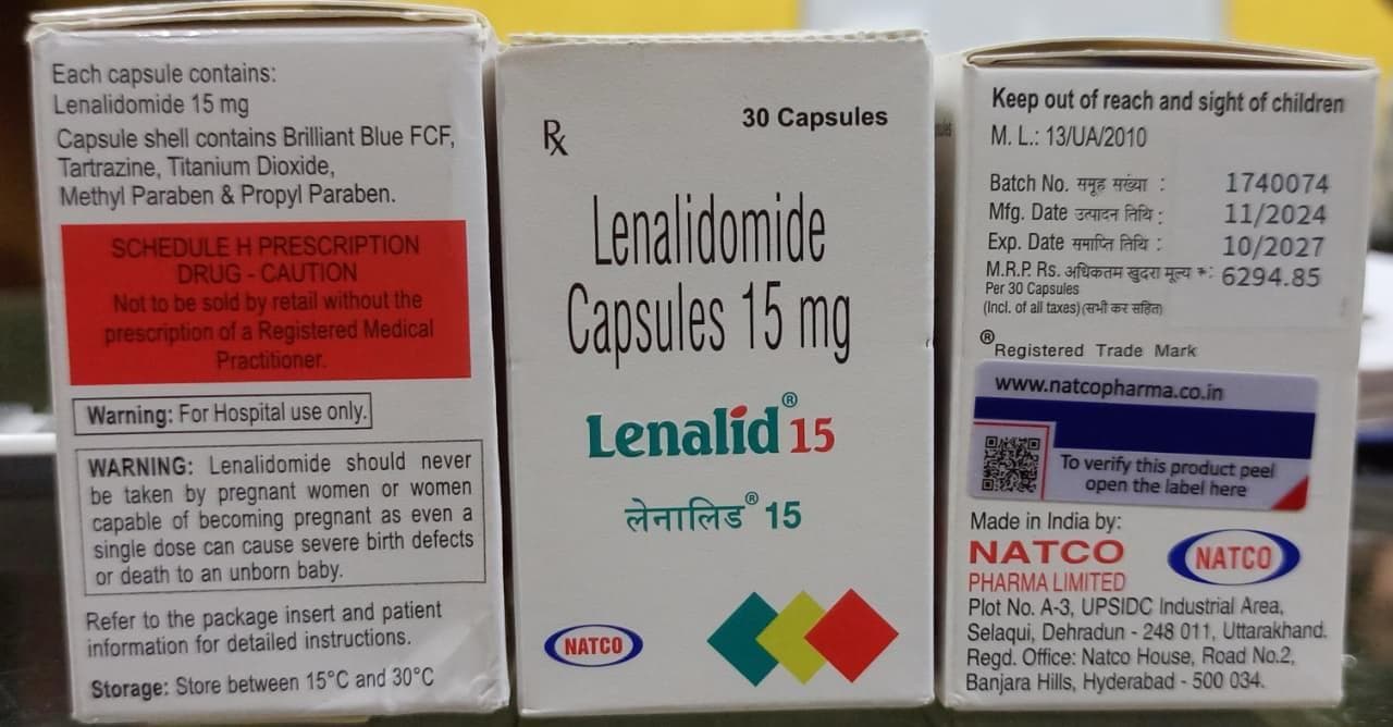 LENALIDOMIDE CAPSULES 15 mg