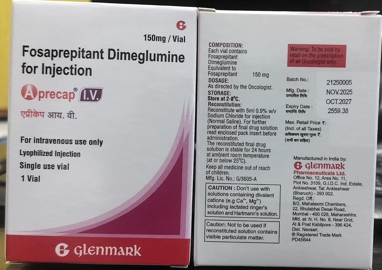 FOSAPREPITANT DIMEGLUMINE FOR INJECTION 150 MG