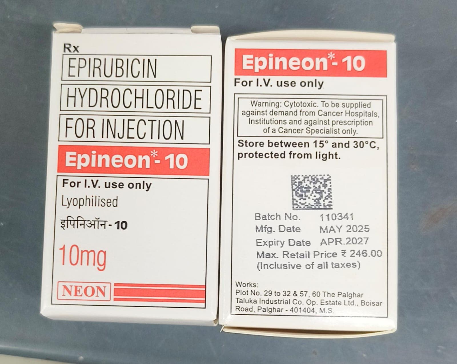 EPIRUBICIN HYDROCHLORIDE FOR INJECTION LYOPHILISED