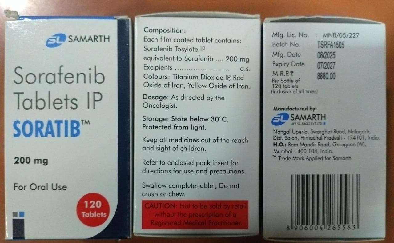 SORAFENIB TABLETS IP 200 MG