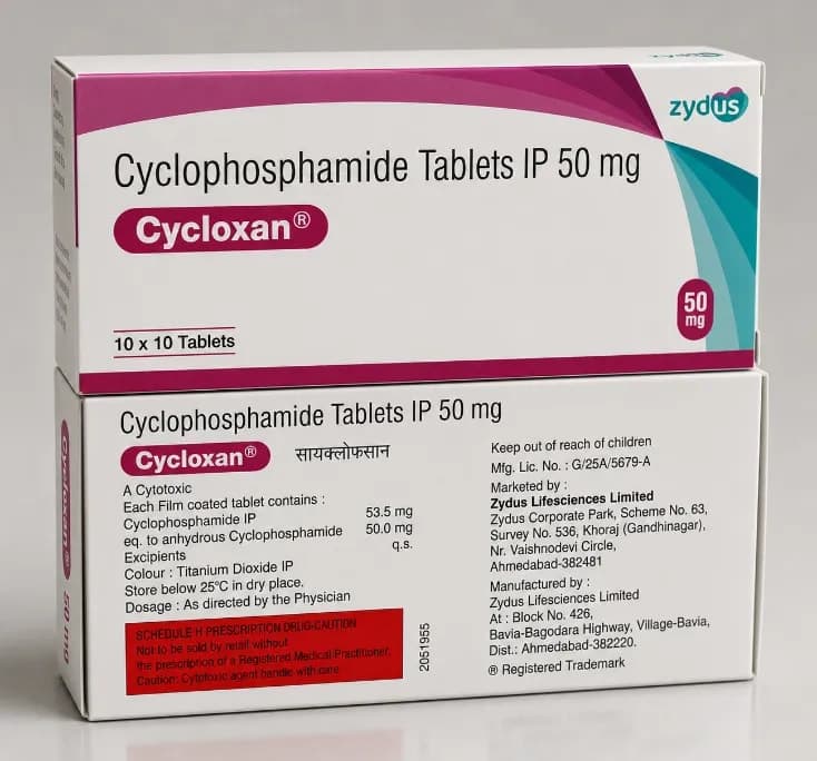 CYCLOPHOSPHAMIDE TABLETS 1P 50 MG (ZYDUS)