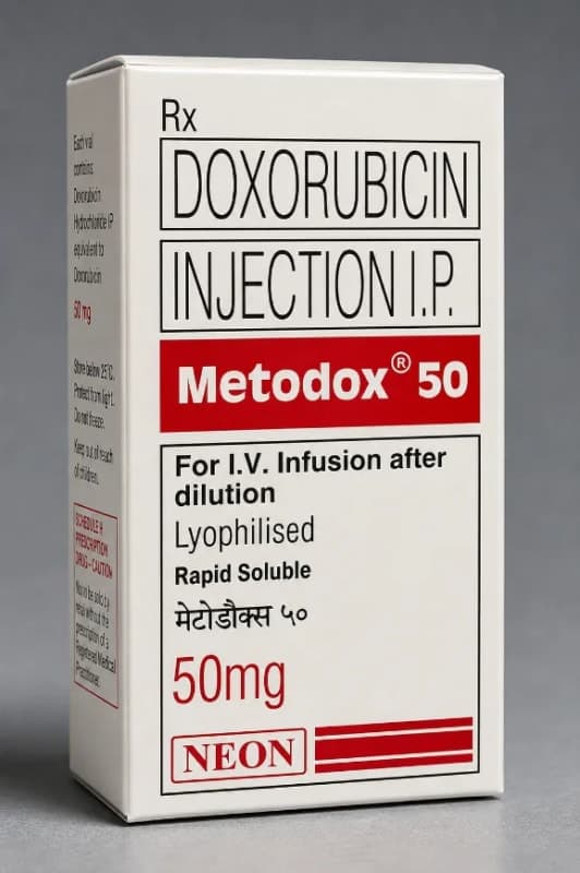 DOXORUBICIN HYDROCHLORIDE IP 50 MG INJECTION LYOPHILISED