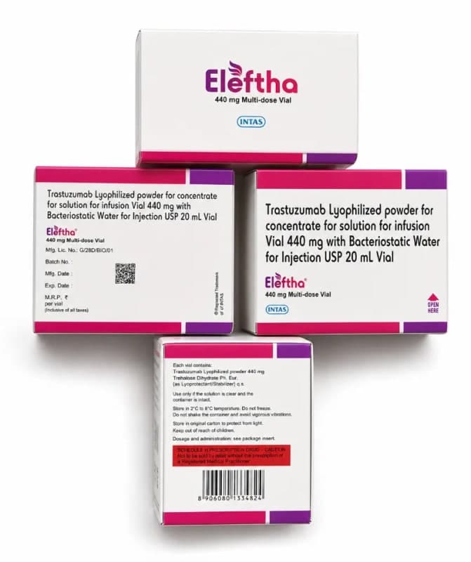 TRASTUZUMAB LYOPHILIZED POWDER FOR CONCENTRATE FOR SOLUTION FOR INFUSION VIAL 440 mg WITH BACTERIOSTATIC WATER FOR INJECTION USP 20 ml VIAL