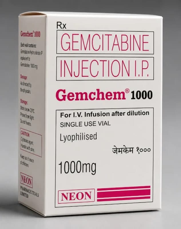 GEMCITABINE I.P 1000 MG INJECTION LYOPHILISED