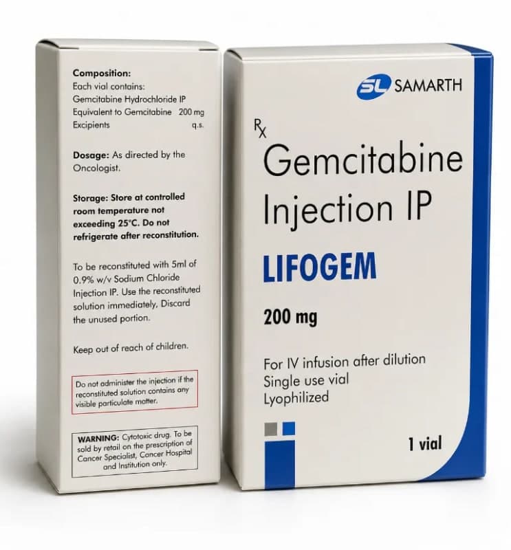 GEMCITABINE HCL INJ USP 200MG.