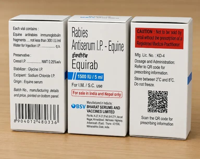 RABIES ANTISERUM I.P EQUINE 1500 iu / 5 ml