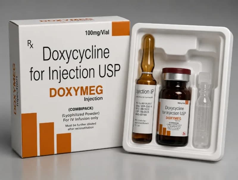 DOXYCYCLINE FOR INJECTION USP 100mg/vial