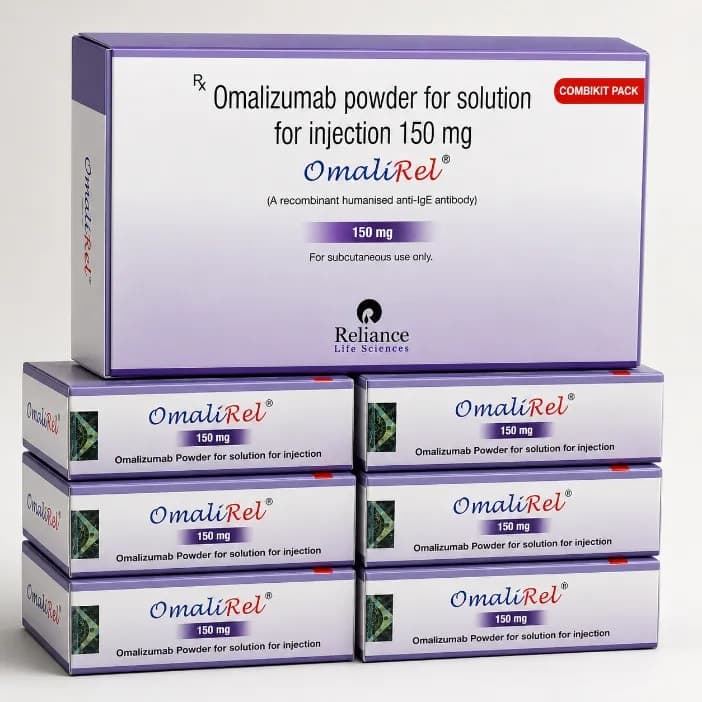 OMALIZUMAB POWDER FOR SOLUTION FOR INJECTION 150 MG